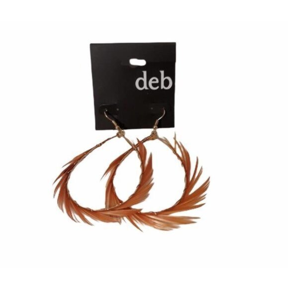 Deb Fashion Women’s Fashion Earrings Orange - Picture 2 of 3